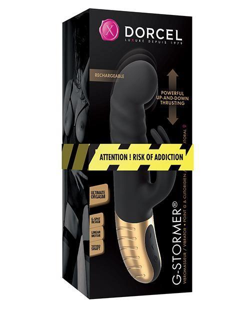 product image, Dorcel G-stormer Thrusting G Spot Rabbit - Black-gold - SEXYEONE 