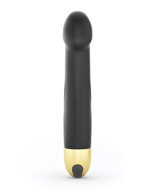 image of product,Dorcel Real Vibration M 8.6" Rechargeable Vibrator 2.0 - Black-gold - SEXYEONE