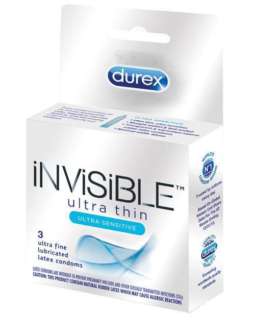 Durex Invisible Ulta Thin Condom - Box Of 3 - SEXYEONE 