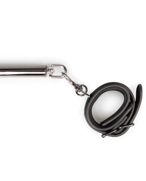 image of product,Easy Toys Expander Spreader Bar & Cuffs Set - Silver - SEXYEONE 