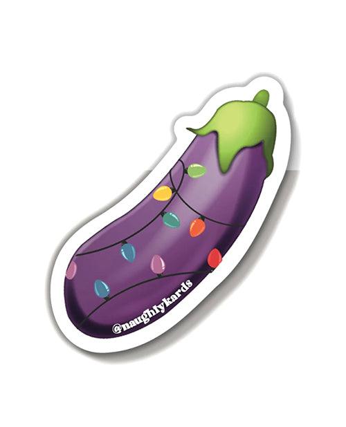 product image, Egg Plant Lit Holiday Sticker - Pack Of 3 - SEXYEONE