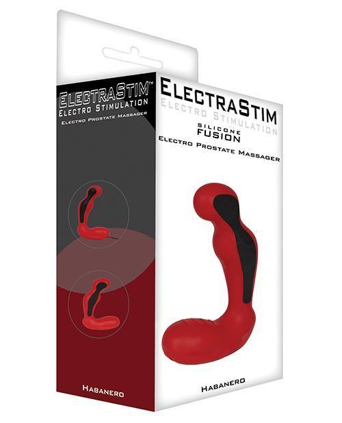 product image, Electrastim Silicone Fusion Habanero Prostate Massager - Red-black - SEXYEONE 