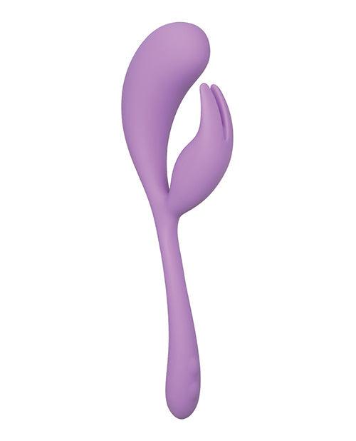 Elle Liquid Silicone Dual Flicker - Purple - {{ SEXYEONE }}