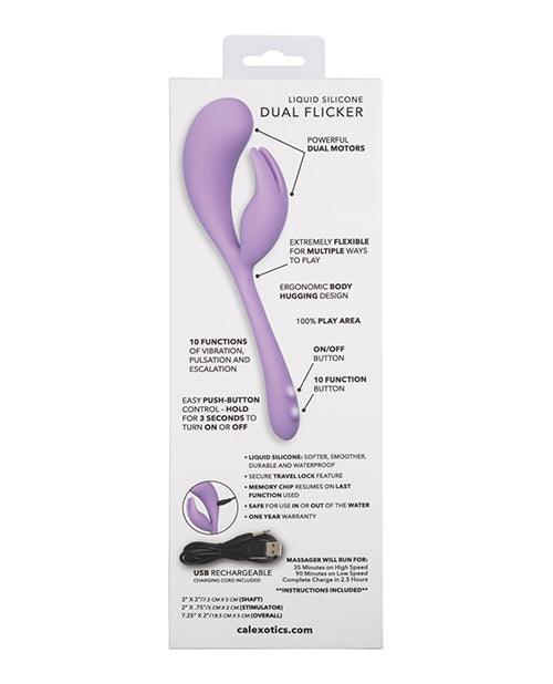 image of product,Elle Liquid Silicone Dual Flicker - Purple - {{ SEXYEONE }}