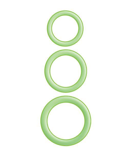 image of product,Enhancer Silicone Cockrings - Glow In The Dark - SEXYEONE