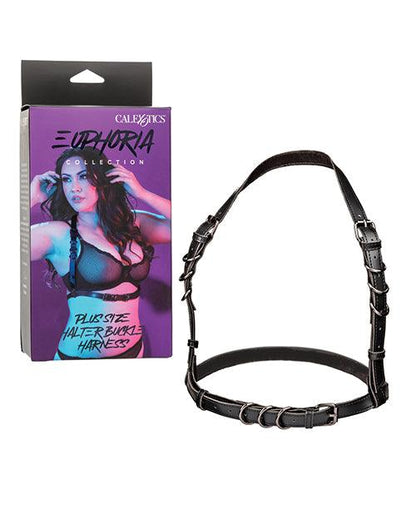 Euphoria Collection Plus Size Halter Buckle Harness - SEXYEONE