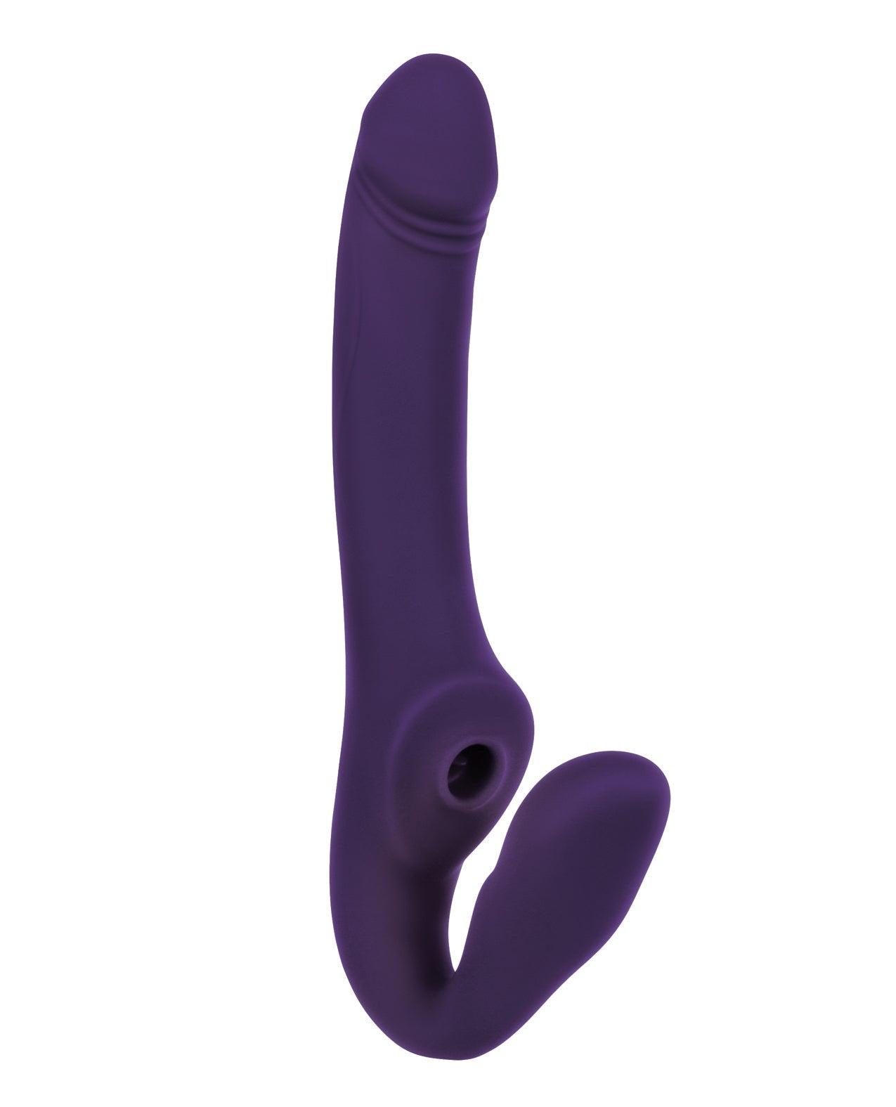 image of product,Evolved 2 Become 1 Strapless Strap On - Purple - {{ SEXYEONE }}