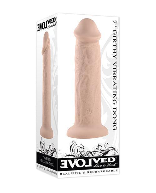 product image, Evolved 7" Girthy Vibrating Dong - Light - SEXYEONE