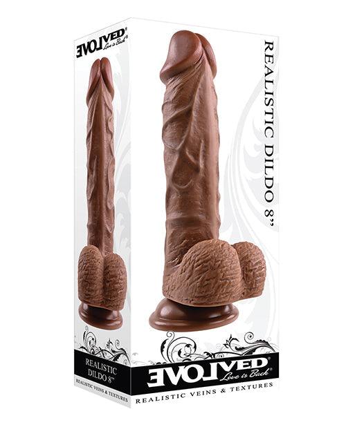 image of product,Evolved 8" Realistic Dildo W/balls - {{ SEXYEONE }}
