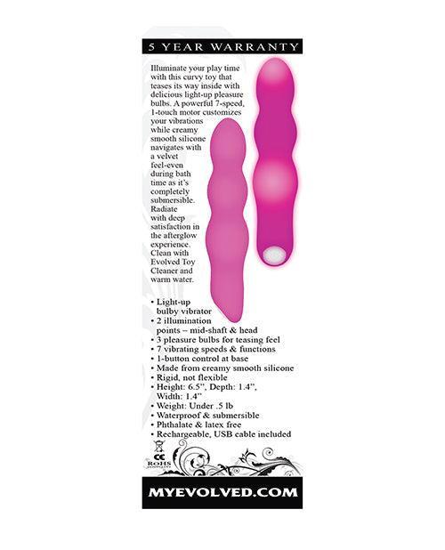 image of product,Evolved Afterglow Light Up Vibrator - Pink - SEXYEONE