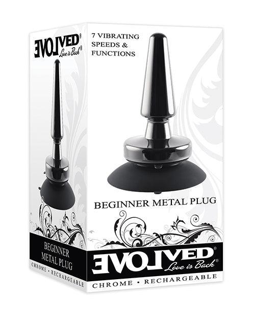 product image, Evolved Beginner Vibrating Rechargeable Metal Plug - Black - SEXYEONE