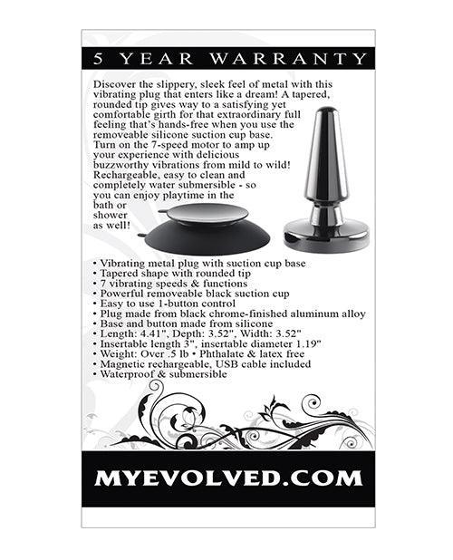 image of product,Evolved Beginner Vibrating Rechargeable Metal Plug - Black - SEXYEONE
