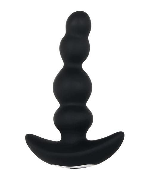 image of product,Evolved Bump N Groove Vibrating Butt Plug - Black - {{ SEXYEONE }}
