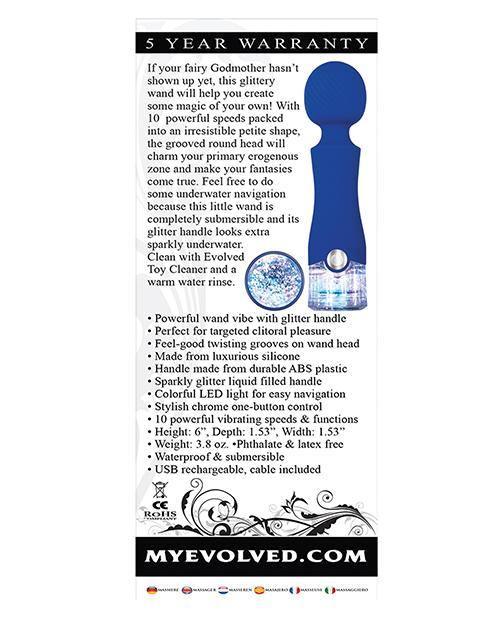image of product,Evolved Dazzle Rechargeable Wand - Blue - SEXYEONE 