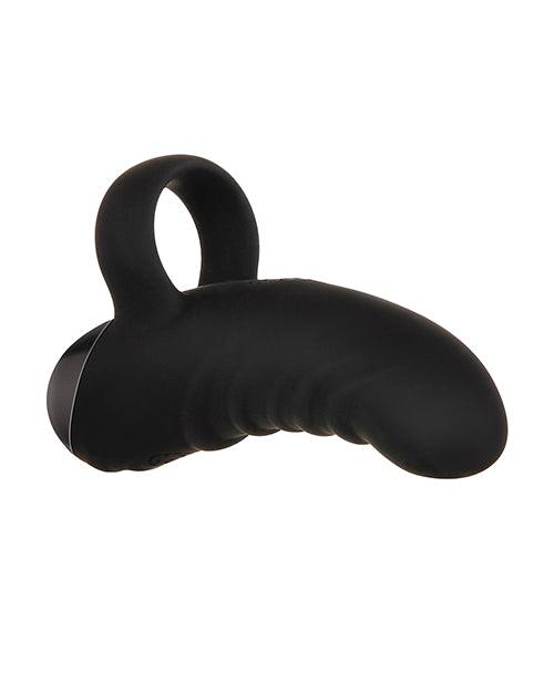Evolved Hooked On You Curved Finger Vibrator - Black - {{ SEXYEONE }}