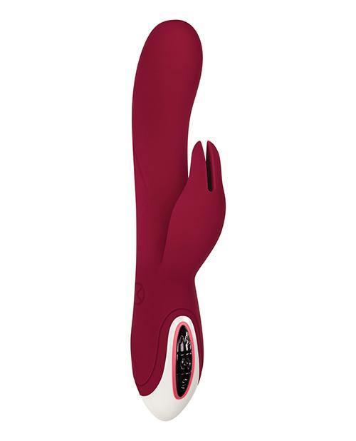 image of product,Evolved Inflatable Bunny Dual Stim Rechargeable - Burgundy - SEXYEONE 