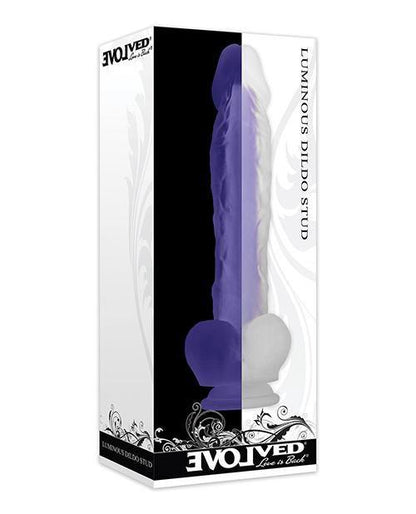 Evolved Luminous Dildo Stud Non Vibrating - Purple - SEXYEONE 