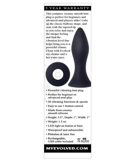 Evolved Mini Butt Plug - Black - SEXYEONE