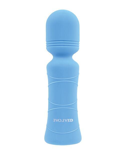 image of product,Evolved Out Of The Blue Vibrating Mini Wand - Blue - SEXYEONE