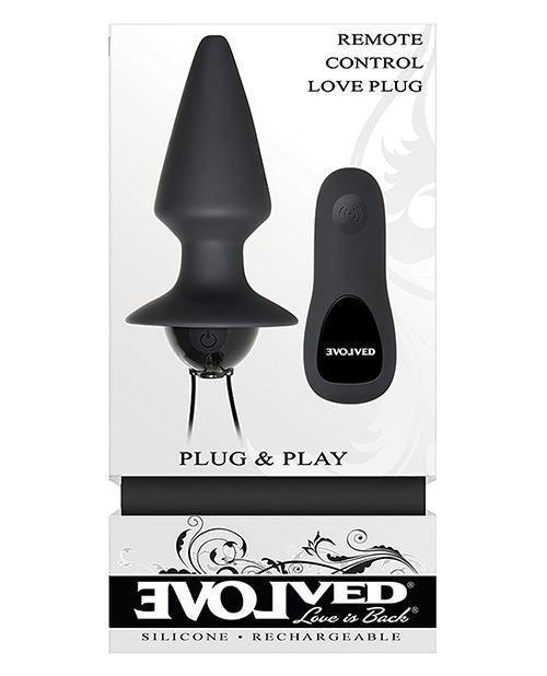 product image, Evolved Plug & Play Remote Anal Plug - Black - SEXYEONE