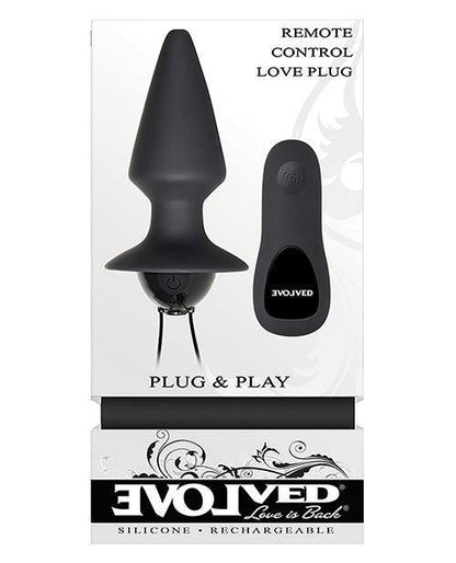 Evolved Plug & Play Remote Anal Plug - Black - SEXYEONE