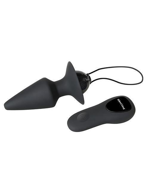 Evolved Plug & Play Remote Anal Plug - Black - SEXYEONE