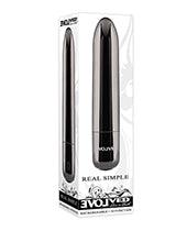 product image, Evolved Real Simple Rechargeable Bullet - Black Chrome - {{ SEXYEONE }}