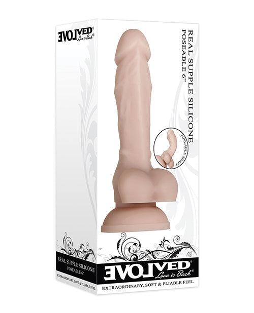 product image, Evolved Real Supple Silicone Poseable 6” - {{ SEXYEONE }}