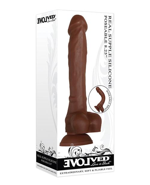 product image, Evolved Real Supple Silicone Poseable Dark 8.25” - SEXYEONE