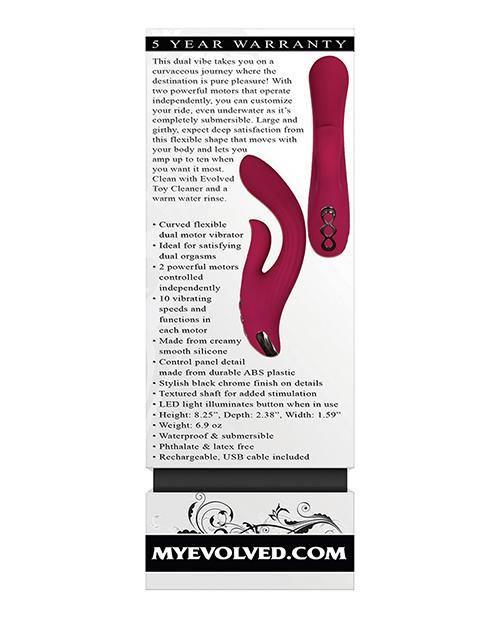 image of product,Evolved Red Dream Dual Stim - Burgundy - SEXYEONE 