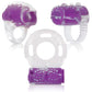 Evolved Ring True Unique Pleasure Rings Kit - 3 Pack Clear-purple - SEXYEONE