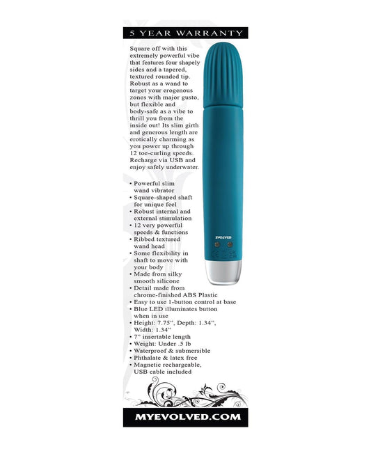 product image,Evolved Super Slim Wand - Teal - {{ SEXYEONE }}