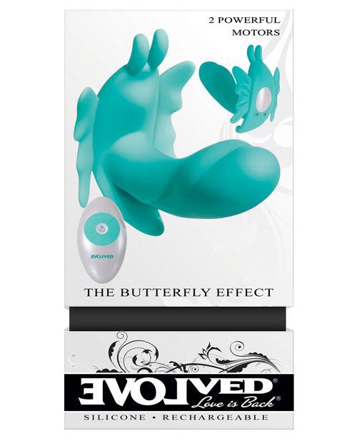 product image, Evolved The Butterfly Effect Rechargeable Dual Stim - Teal - {{ SEXYEONE }}