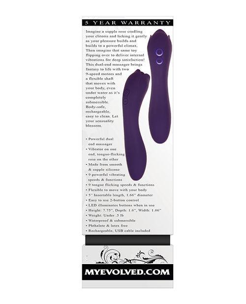 image of product,Evolved Thorny Rose Dual End Massager - Purple - SEXYEONE