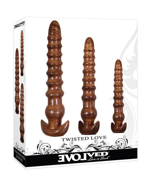 Evolved Twisted Love 3 Pc Plug Set - Gold - {{ SEXYEONE }}