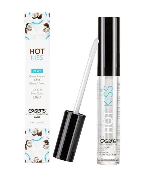 image of product,Exsens Of Paris Hot Kiss Play Lip Gloss - Coconut - SEXYEONE 