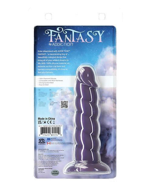image of product,Fantasy Addiction 7" Unicorn Dildo - Purple - SEXYEONE 
