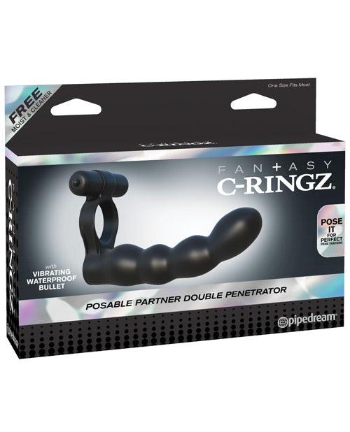 product image, Fantasy C-ringz Posable Partner Double Penetrator - Black - {{ SEXYEONE }}