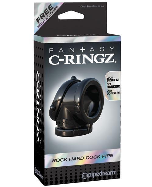 Fantasy C-ringz Rock Hard Cock Pipe - Black - SEXYEONE 