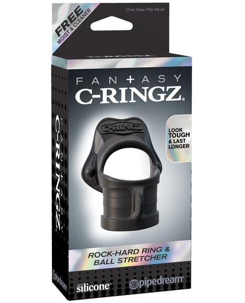product image, Fantasy C-ringz Rock Hard Ring & Ball Stretcher - Black - {{ SEXYEONE }}