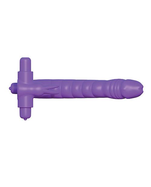 Fantasy C-ringz Silicone Double Pene Rabbit - Purple - {{ SEXYEONE }}