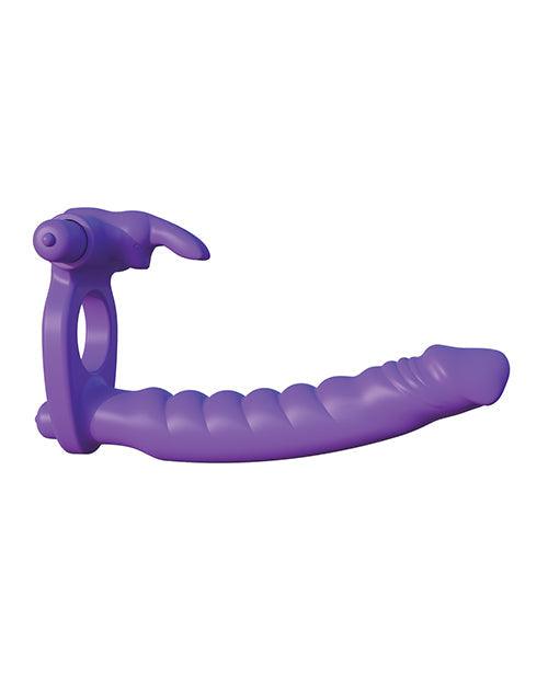 image of product,Fantasy C-ringz Silicone Double Pene Rabbit - Purple - {{ SEXYEONE }}