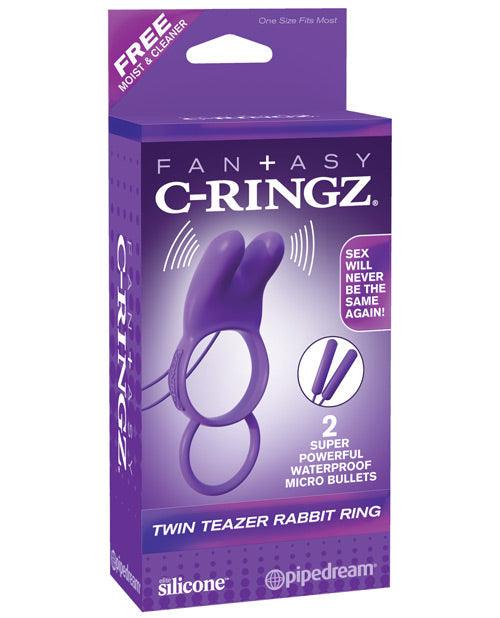 Fantasy C-ringz Twin Teazer Rabbit Ring - Purple - {{ SEXYEONE }}