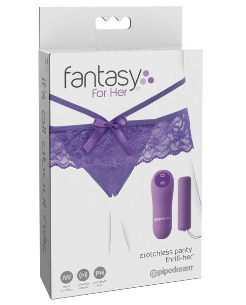 Fantasy For Her Crotchless Panty Thrill Her - Purple - SEXYEONE 