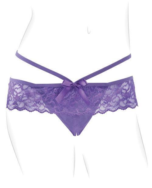 Fantasy For Her Crotchless Panty Thrill Her - Purple - SEXYEONE 