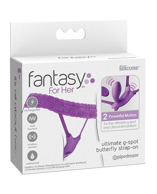 Fantasy For Her Ultimate G-spot Butterfly Strap On - Purple - SEXYEONE