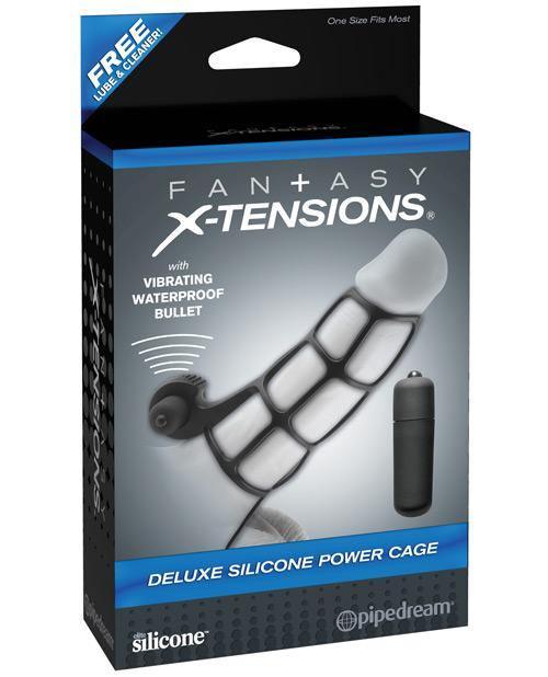 product image, Fantasy X-tensions Deluxe Silicone Power Cage - Black - SEXYEONE 
