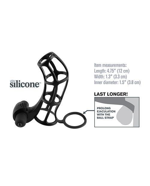 image of product,Fantasy X-tensions Deluxe Silicone Power Cage - Black - SEXYEONE 