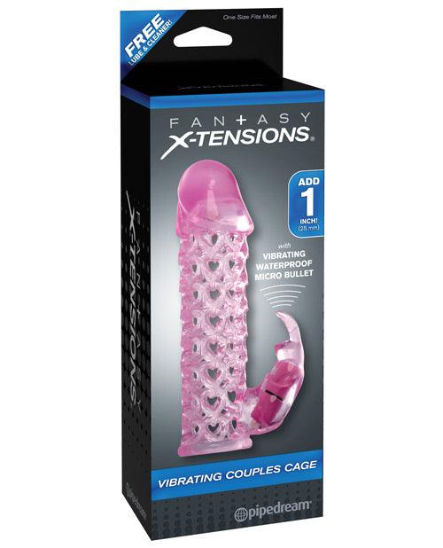 product image, Fantasy X-tensions Vibrating Couples Cage - Pink - {{ SEXYEONE }}