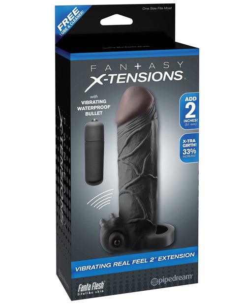 image of product,Fantasy X-tensions Vibrating Real Feel Extension W/ball Strap - {{ SEXYEONE }}